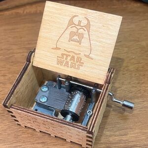 Star Wars Theme Song Wooden Music Box